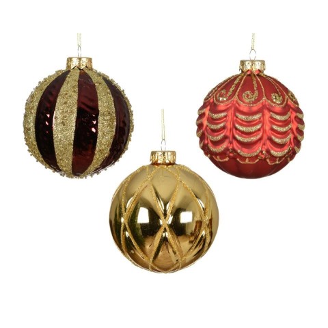 SFERE VETRO ALBERO D.10CM. GLITTER LUCIDO MATTE